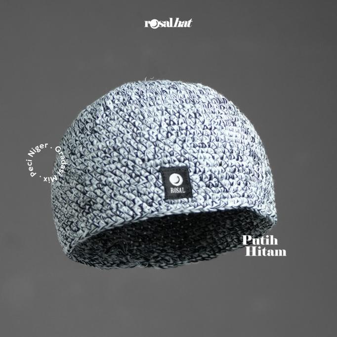 Peci Rajut Niger Gradasi Rosal Tebal Topi Kopiah Pria Dewasa