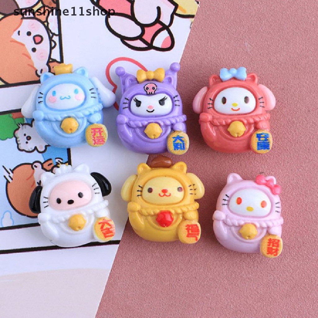 Sho 5Pcs Hello Kitty Diy Aksesoris Sanrio Anime Kawaii Girly Heart My Melody Kartun Lucu Kuromi Phone Case Patch Mainan Untuk Anak Perempuan N