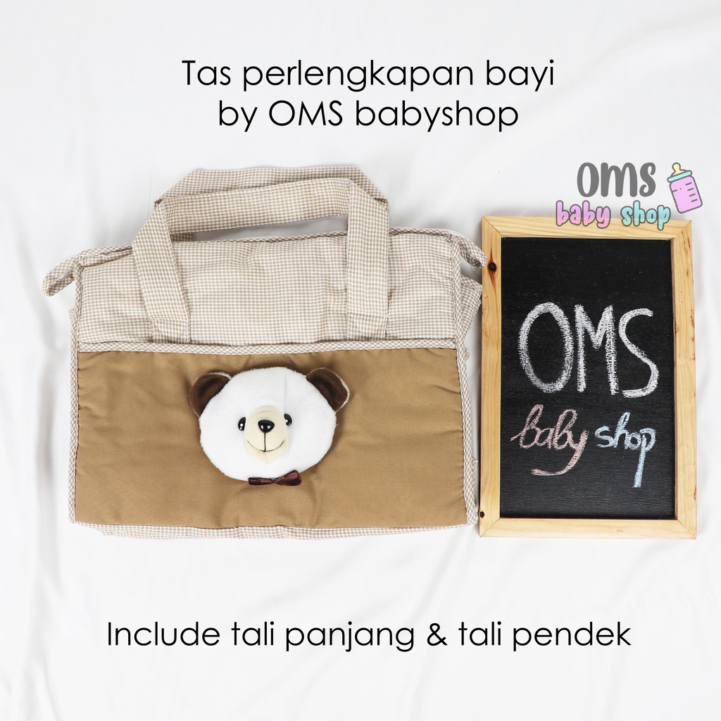 [FREE TAS MIKA] Tas Perlengkapan Bayi / Diaper Bag Motif Boneka Lucu / 30 x 40 cm