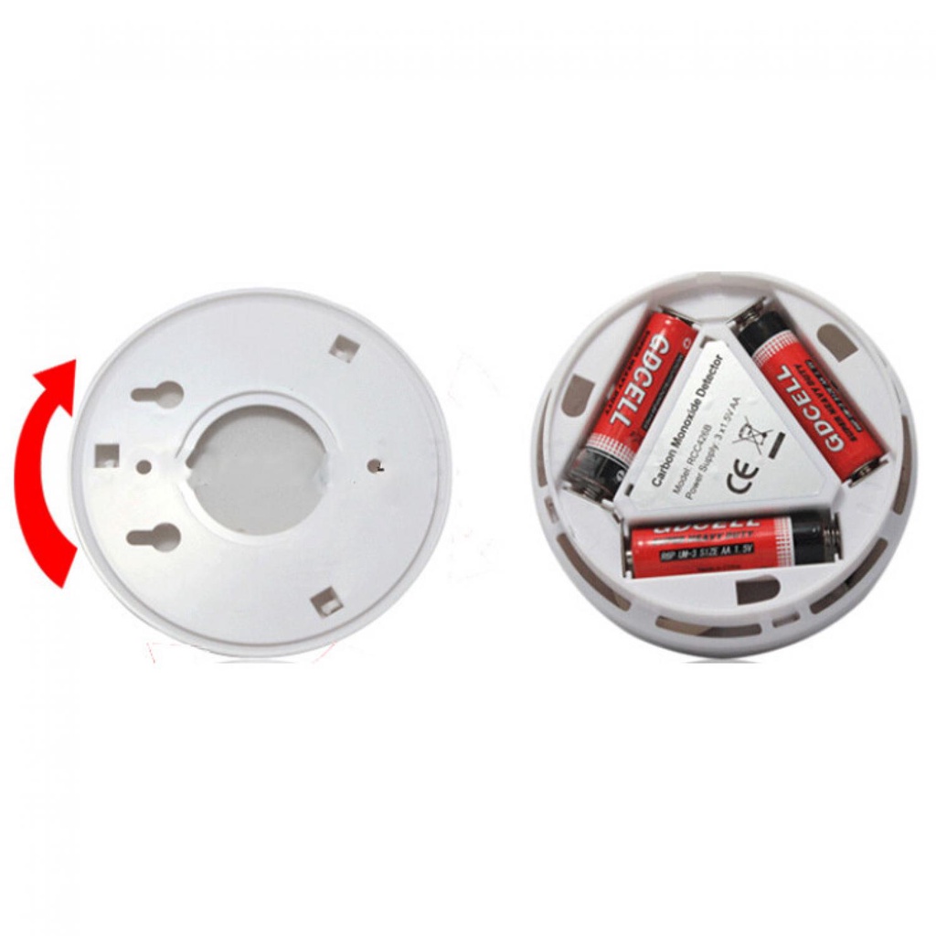(BISA COD) FTIHSHP LESHP Detektor CO Carbon Monoxide Smoke Alarm Detector - EN502