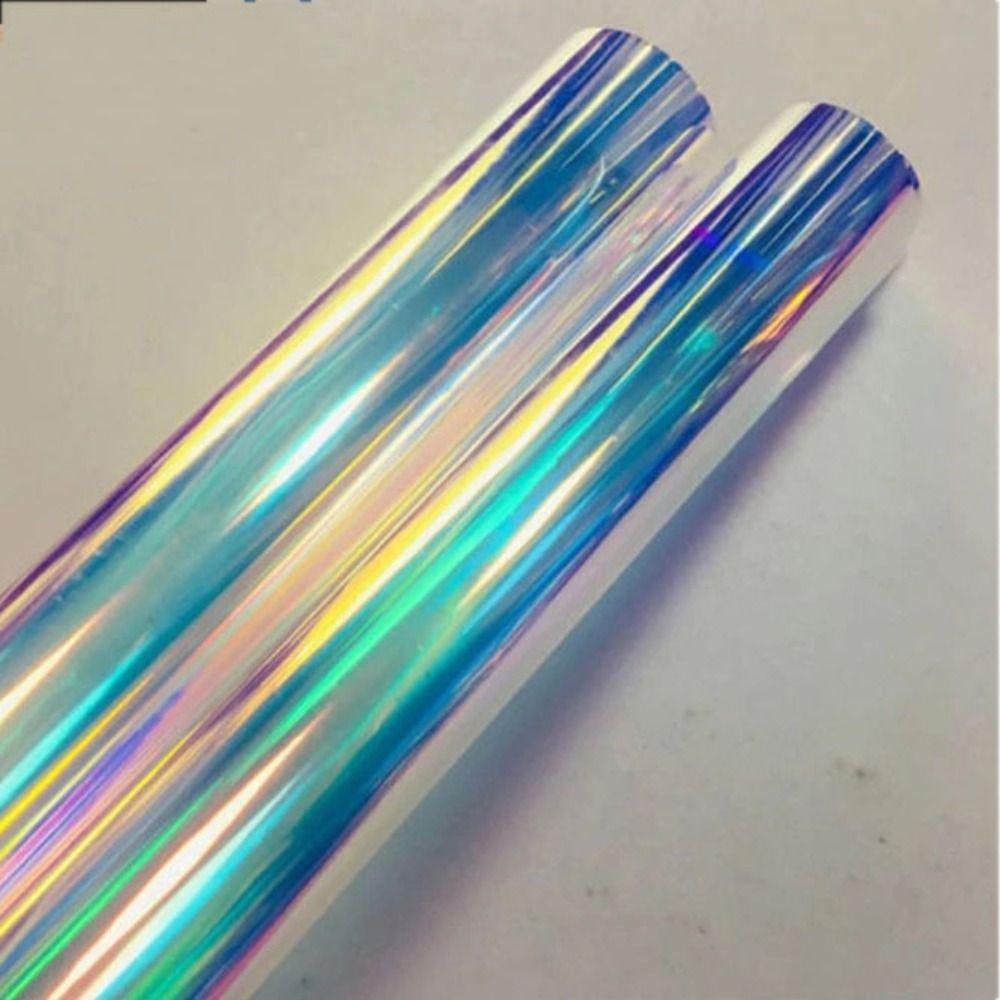 [Elegan] Kaca Film Antistatis Warna Cerah Serbaguna 3D Shopping Mall Pajangan Dekorasi Rumah Self-adheisve Dichroic Kaca Pelindung Tahan Aus Stiker Kaca