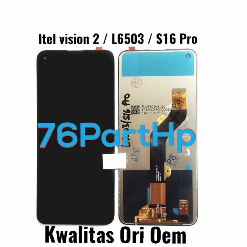 Lcd touchscreen Fullset Kwalitas Ori Oem Intel Vision 2- L6503 - S16 Pro - Hitam