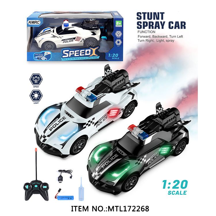 Mainan RC SPEED POLICE 1:20 SPRAY RC Asap RC Mobil Remote Control Asap