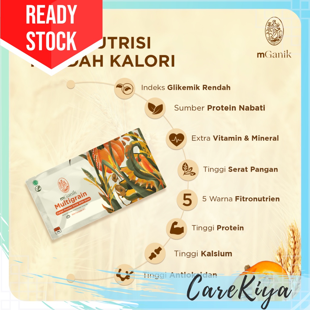 Mganik Multigrain 6 Sachet Superfood Diabetes Rasa Labu Kuning