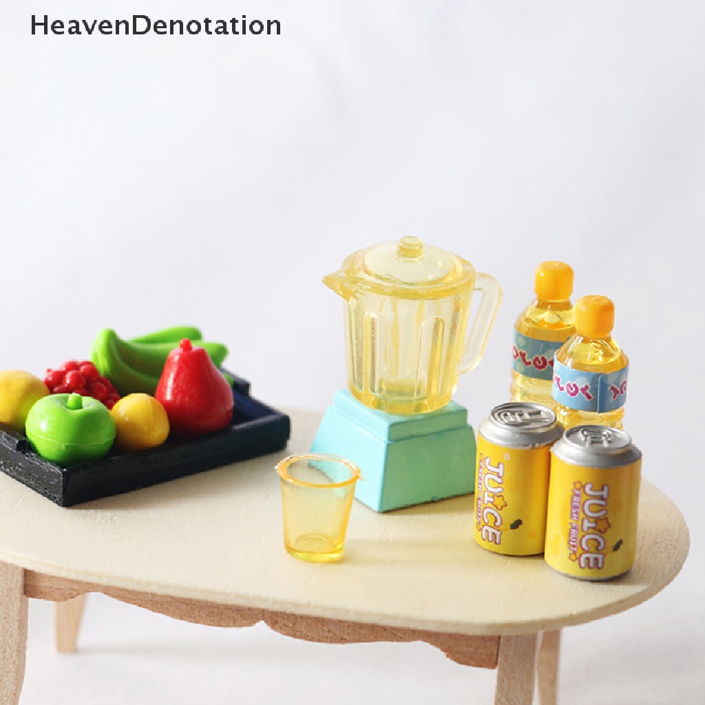 [HeavenDenotation] 6Pcs / Set 1 / 12 Dollhouse Miniature Accessories Kitchen Mini Juicer Beverage Model HDV