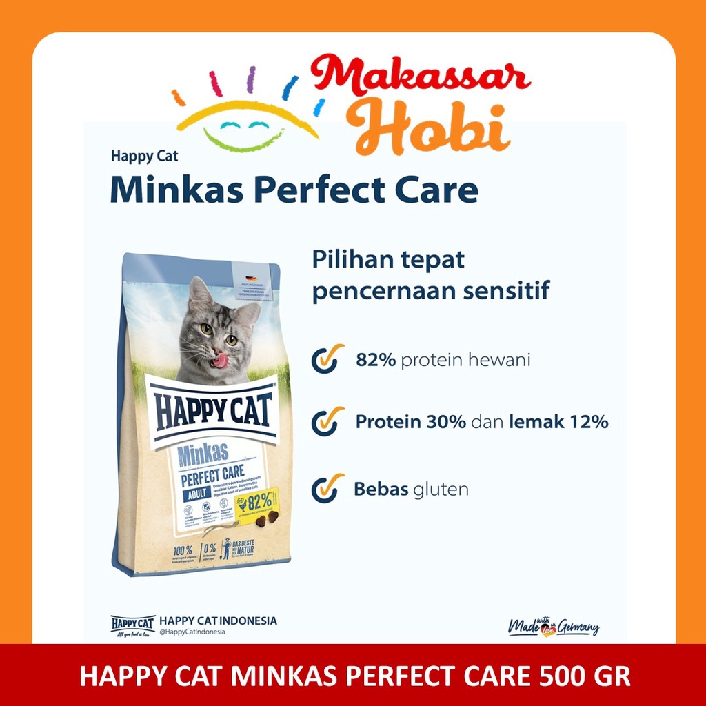 Happy Cat Minkas Perfect Care 500gr Freshpack Makanan Kucing Adult