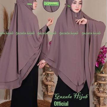 ✲ Jilbab khimar tali syar'i jumbo model pinguin 2 layer ⅍