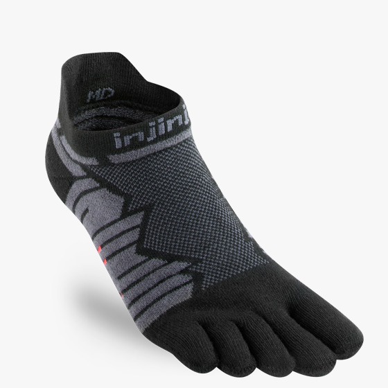 INJINJI ULTRA RUN No Show SIZE M - kaos kaki anti blister - ONYX