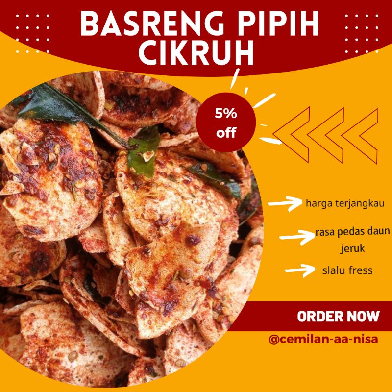

basreng pipih pedas cikruh daun jeruk