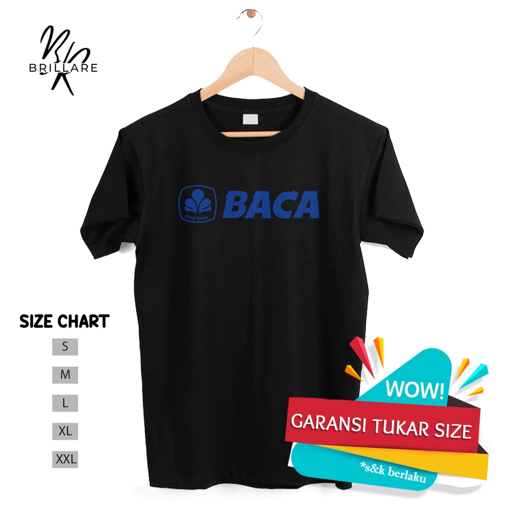 [Brillare] Baju Plesetan Pria Wanita Design BACA Kaos Premium Quality