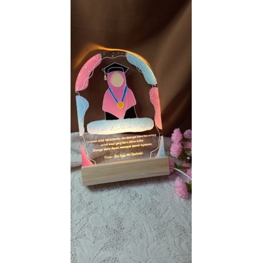 (custom) Acrylic Lettering led warna [hadiah wisuda, pernikahan, kenang-kenangan, plakat, lampu hias