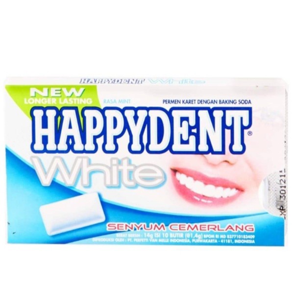 

Happydent white mint permen karet 14 gr