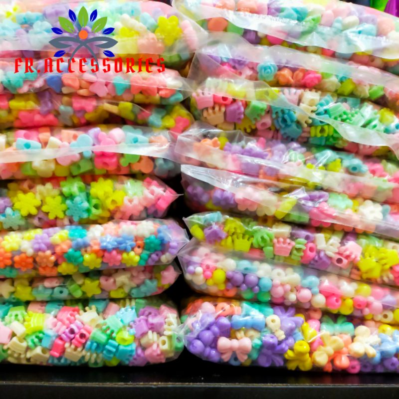 1 PON Manik Manik Pastel Aneka Manik Mote Warna Pastel Varian Banyak Harga Per Pon