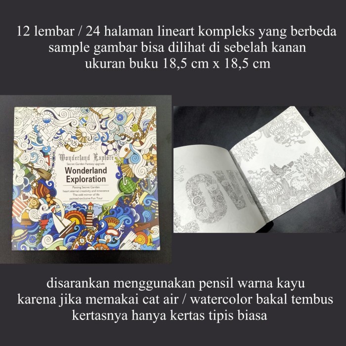 

coloring book tipis kecil buku mewarnai dewasa wonderland exploration