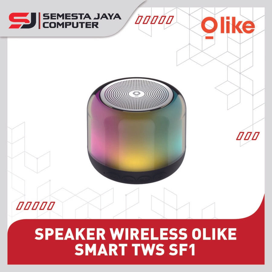 Olike Portable Speaker RGB Light Bluetooth 5.0 Smart TWS SF1