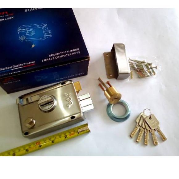 ♛ Kunci Pintu Besi Otomatis Muller/Kunci Otomatis 853 SS Stainless / Pintu Besi Gerbang / Garasi/KUN