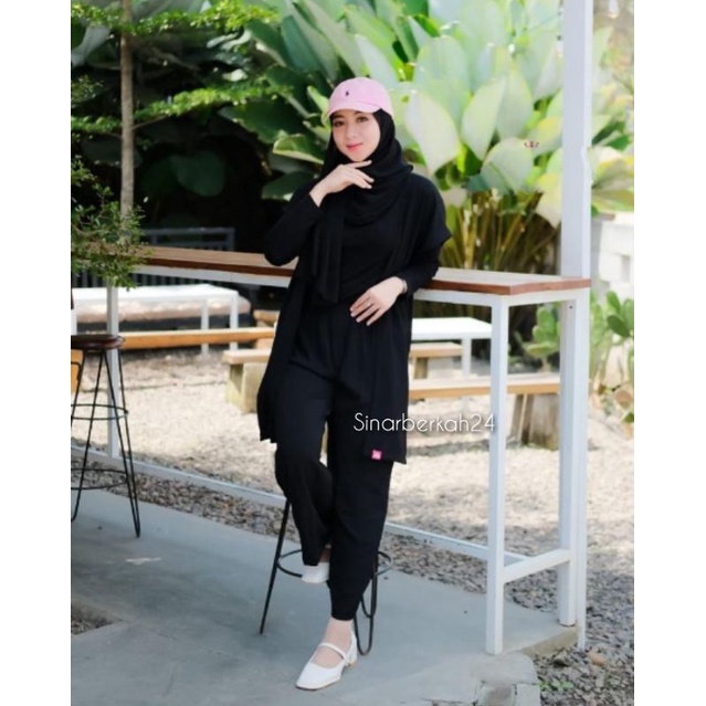 Jihan Outer - Oneset Crinkle Airflow - Setelan Wanita Outer dan Kulot