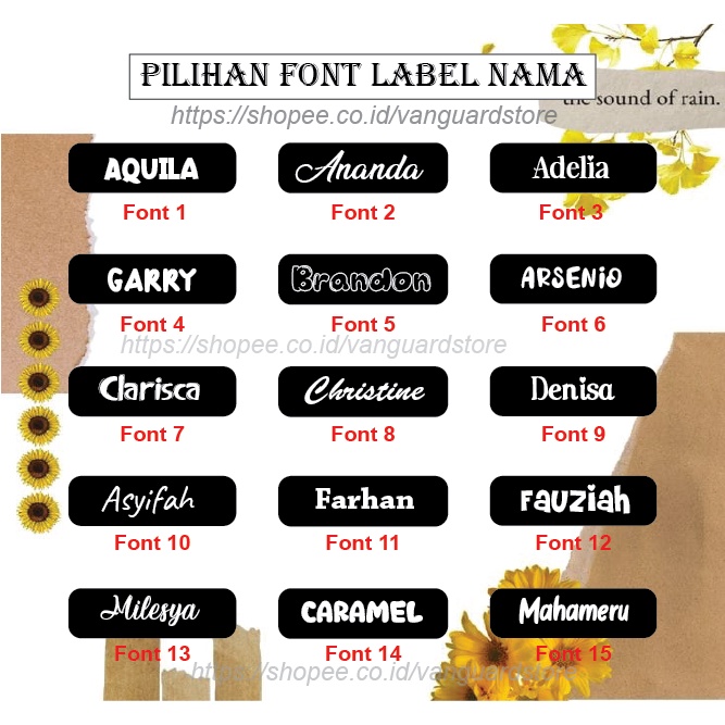 CUSTOM NAMA LABEL SERAGAM SEKOLAH PESANTREN STIKER KAOS SABLON SETRIKA NAME TAG LAUNDRY