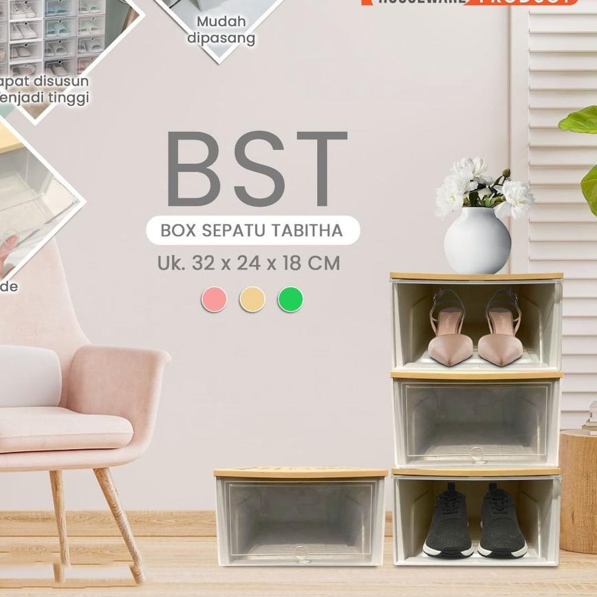 ♖ Box Sepatu Susun Tabitha Minimalis Box Sepatu Murah Container Box Tabitha BST ✵