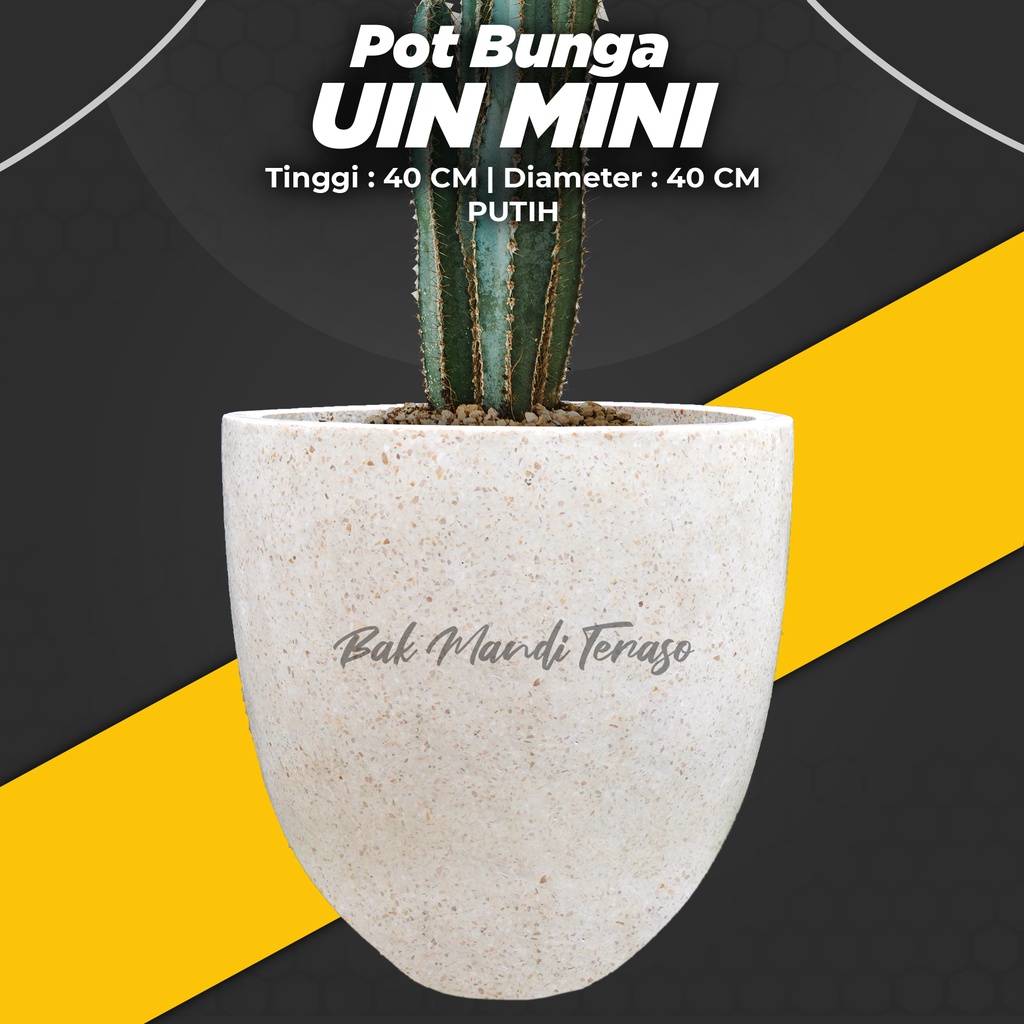 Pot teraso Tipe Uin Mini 40x40 CM Putih