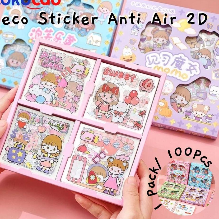 

ATI188 Tokotab - Sticker Transparan Cute Sticker Pet Telado 2D Anti Air 1 Pack 100Pcs ||