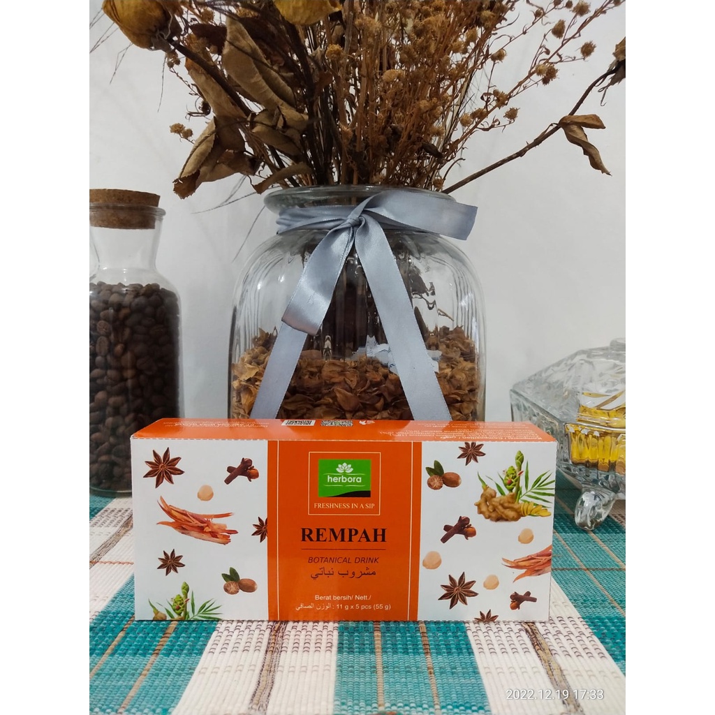 

Rempah Botanical Drink Herbora Box ( Stroke, asam urat, pengeroposan tulang, melancarkan peredaran darah, dll)