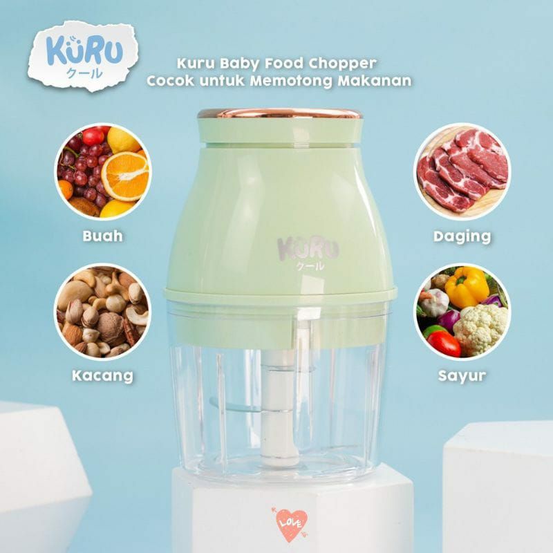 Kuru baby portable mini chopper/ baby food processor electric blender | pengahulus makanan bayi elektrik