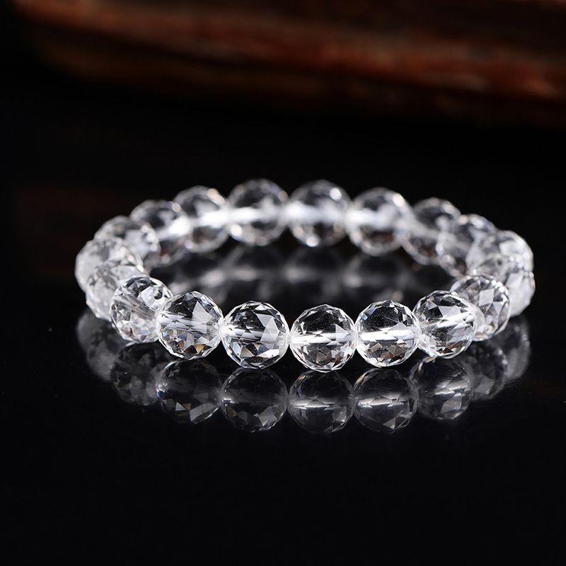 Gelang Natural Clear Quartz Faceted Crystal Bracelet