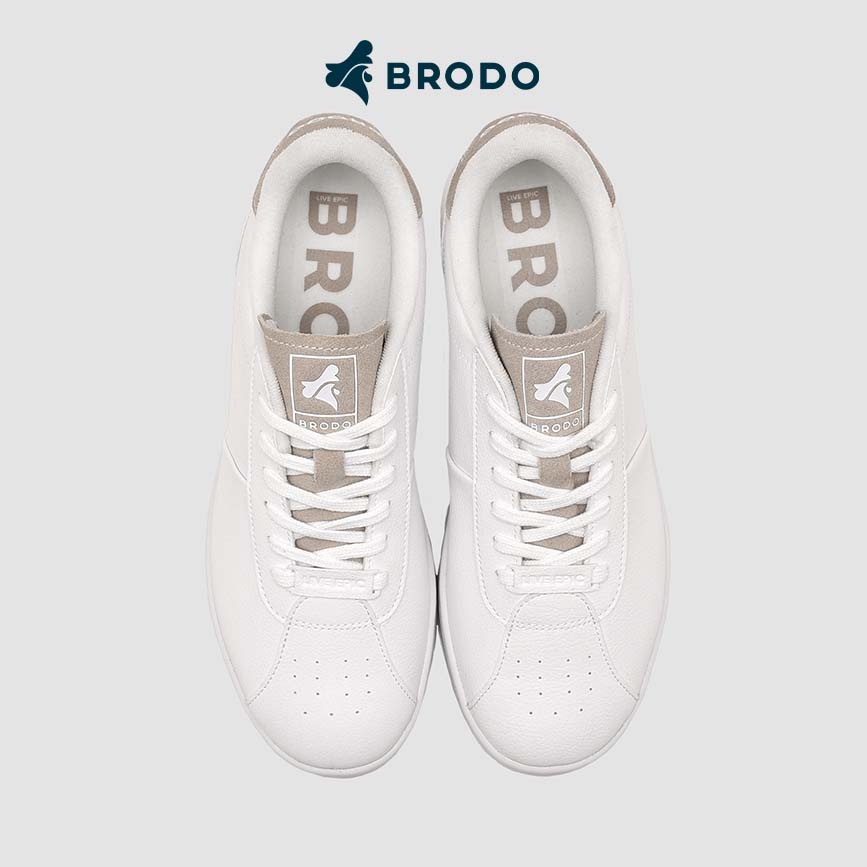 BRODO - Sneakers Corte Sleek White Nude