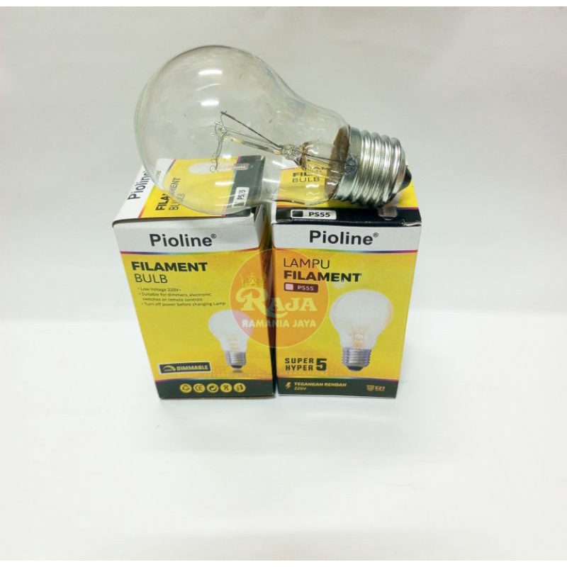 Lampu Pijar/Filament Bulb Berkualitas Pioline/Hemat 5 Watt Super Hyper