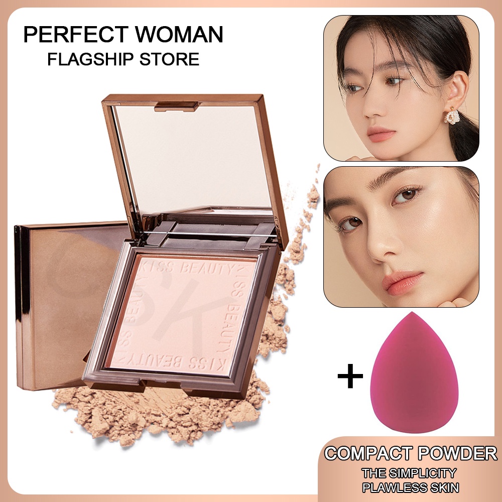 (bisa cod)Professional Pressed Powder/GAMBAR Bedak Kecantikan 12g - Lasting Glow Density Powder Beda
