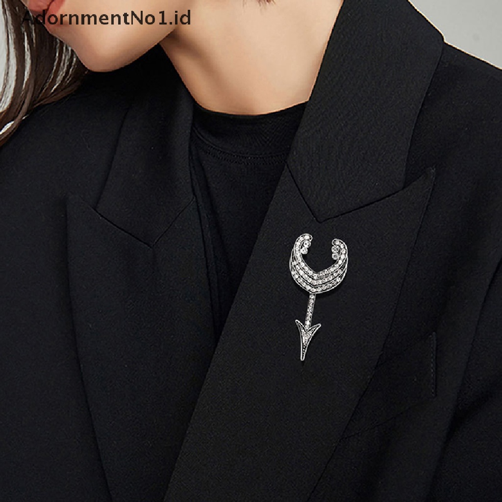 [AdornmentNo1] Vintage Arrow Bros Berlian Imitasi Unisex Pesta Causal Bros Pin Fashion Perhiasan Hadiah Aksesoris Pakaian Pesta [ID]