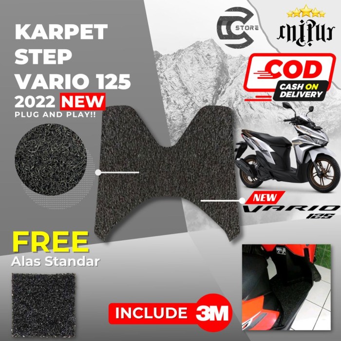 Terlaris Karpet Vario 125 New 2022 / Karpet Mie Vario 125 New / Alas Kaki Vario