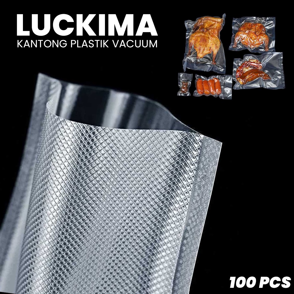 Luckima Kantong Plastik Vacuum Sealer Storage Bag 100PCS 28 x 40 cm - HK-08 - Transparent