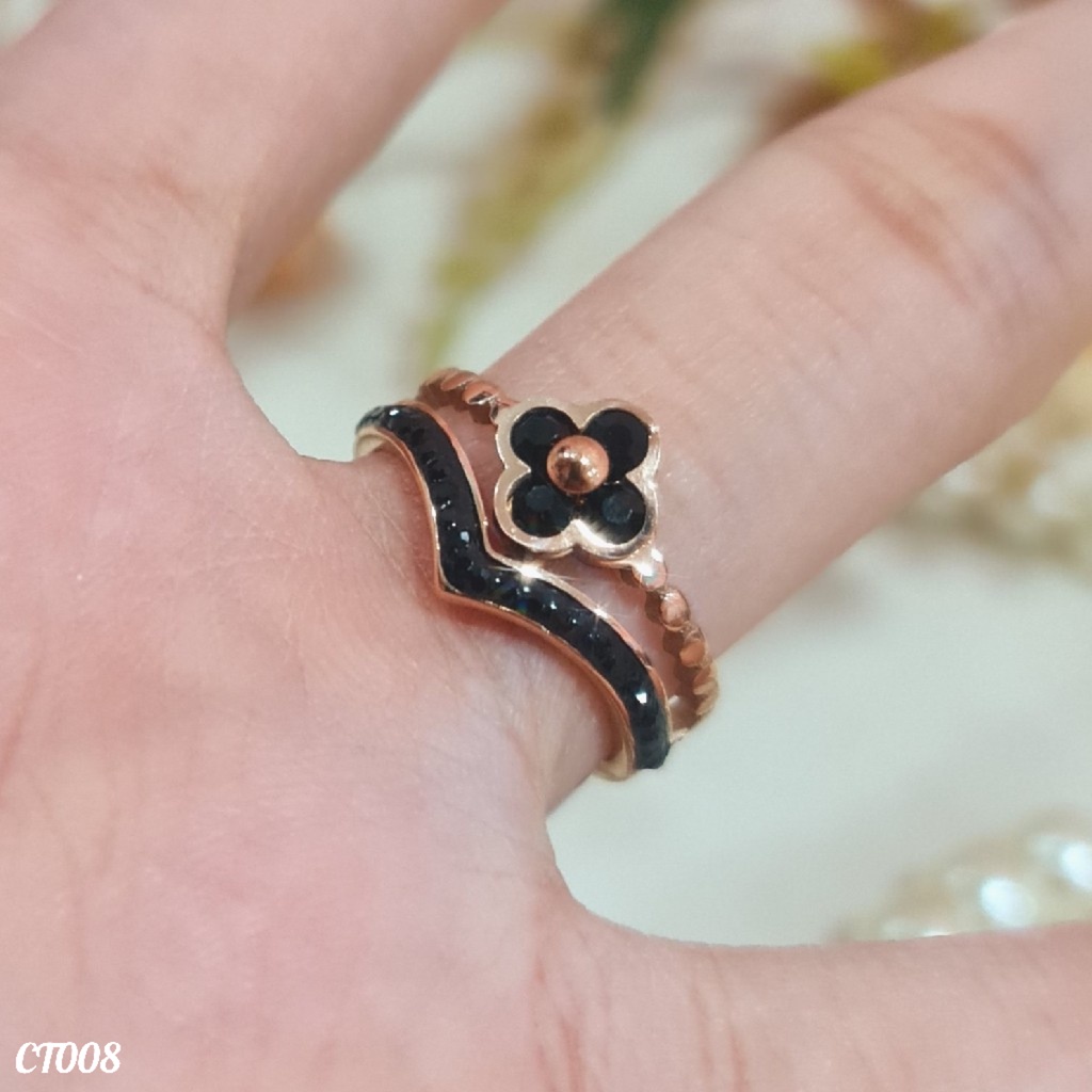 PGX Cincin Titanium Aksesoris Fashion Perhiasan Anti Karat - CT008