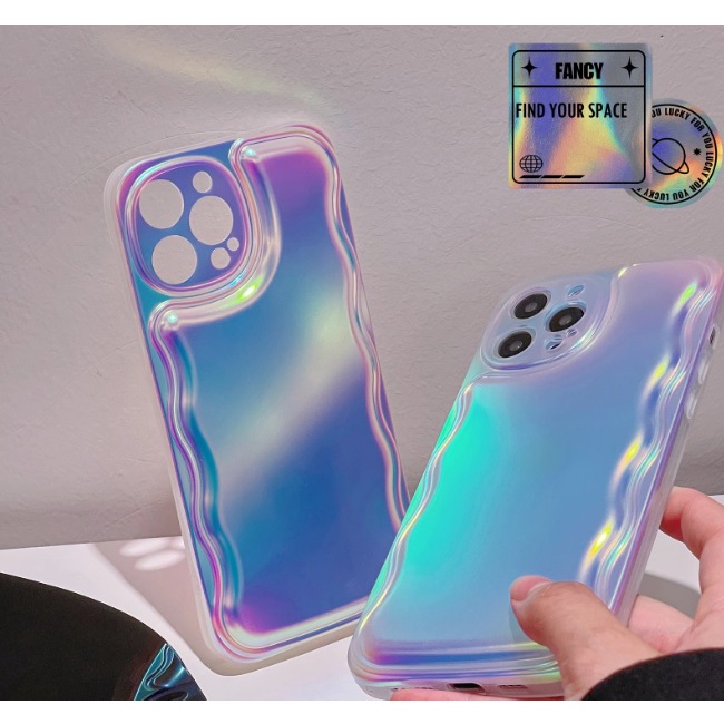 Hologram Wave case iphone 7 8 plus x xs xr max 11 12 13 14 pro max