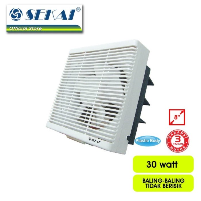 Kipas Angin Sekai Exhaust Fan Dinding 8 Inch WEF 890 WEF890 Hexos 8inc