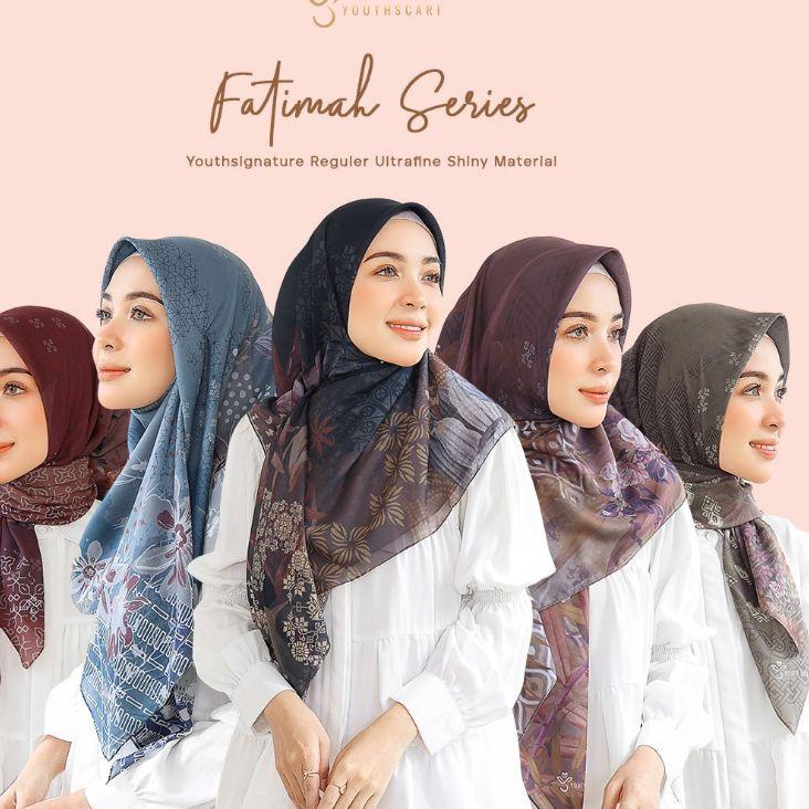 ❄ Youthscarf - ( FATIMAH SERIES) - Hijab printing - Hijab segiempat voal - Voal Ultrafine - Hijab be