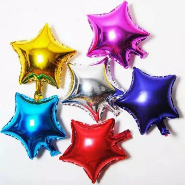 [50 Pcs] Balon Foil Bintang / Balon Foil Love / Balon Bentuk Bintang / Balon Bentuk Love / Balon Bintang 10 Inch &amp; 18 Inch / Balon Love 10 Inch &amp; 18 Inch