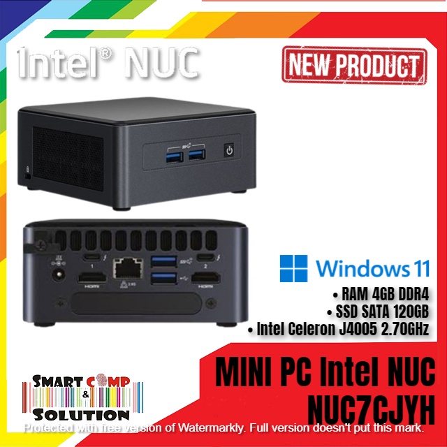 Komputer Mini PC Intel NUC NUC7CJYH RAM 4GB SSD 120GB Windows 11
