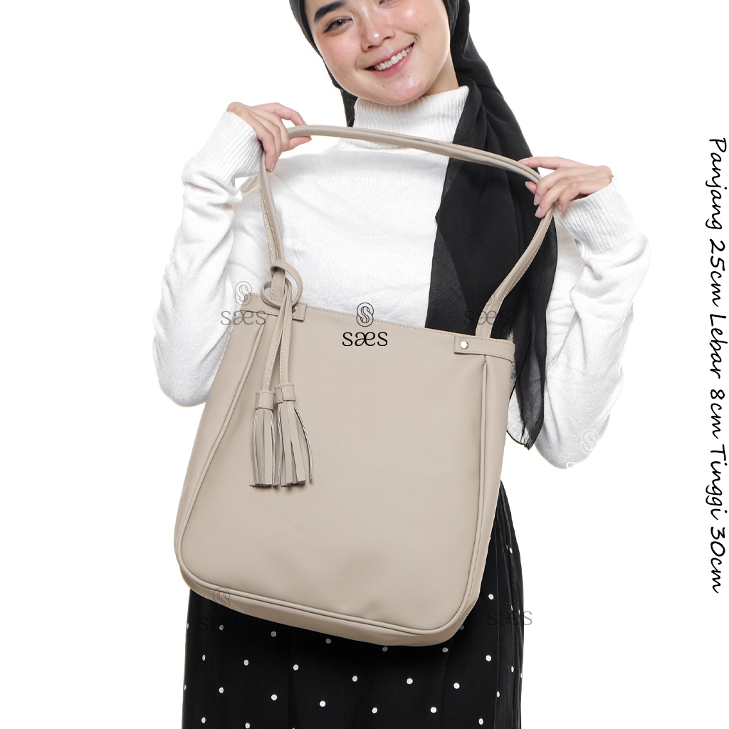 SAES - Hoya Tas ToteBag Kuliah Kulit Wanita tote simpel Murah