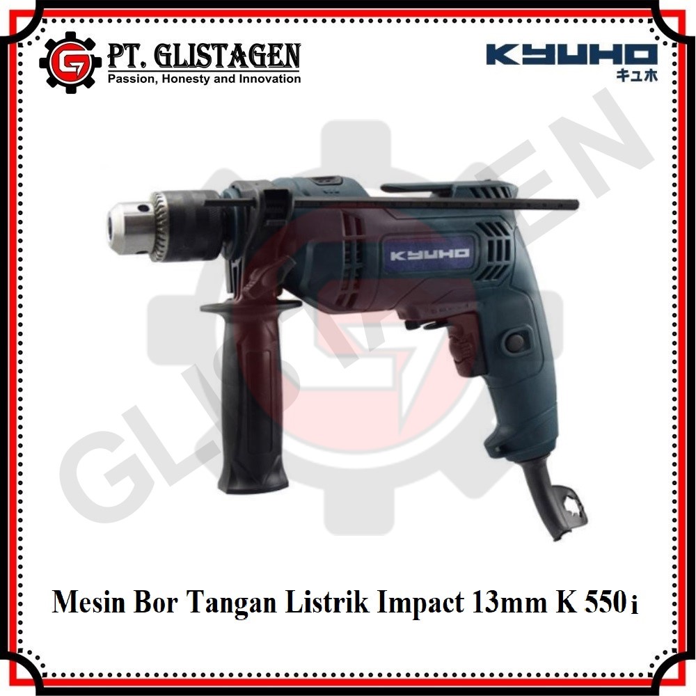 KYUHO K550i Mesin Bor Listrik Bor Tangan Tembok Impact Drill 13mm K550I Kyuho
