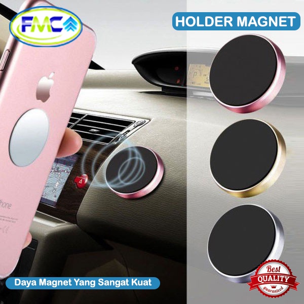 Holder HP Mobil Phone Magnetic Universal Car 360 Rotation Metal Tempelan Magnet Aksesoris Handphone Tempel Stand