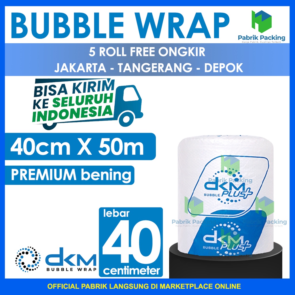 

Bubble Wrap Bening 40CM X 50M Tebal Plastik Bubblewrap Roll