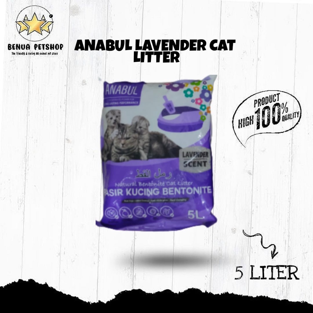 PASIR KUCING ANABUL CAT LITTER PREMIUM ALL VARIAN - 5 LITER