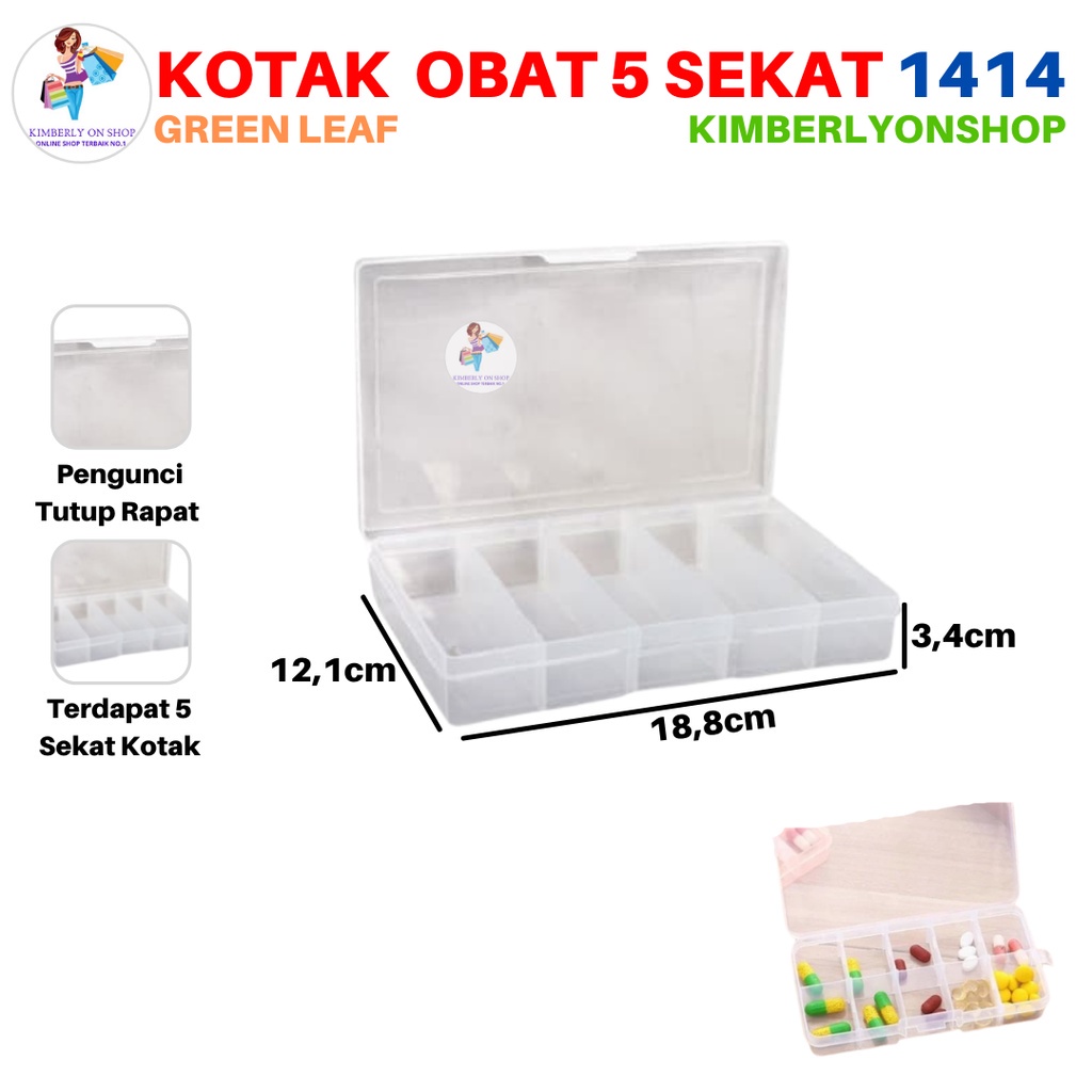 Kotak Perkakas Reiko Storage Box Spare Part 10 Sekat Compartment 1414 Greenleaf