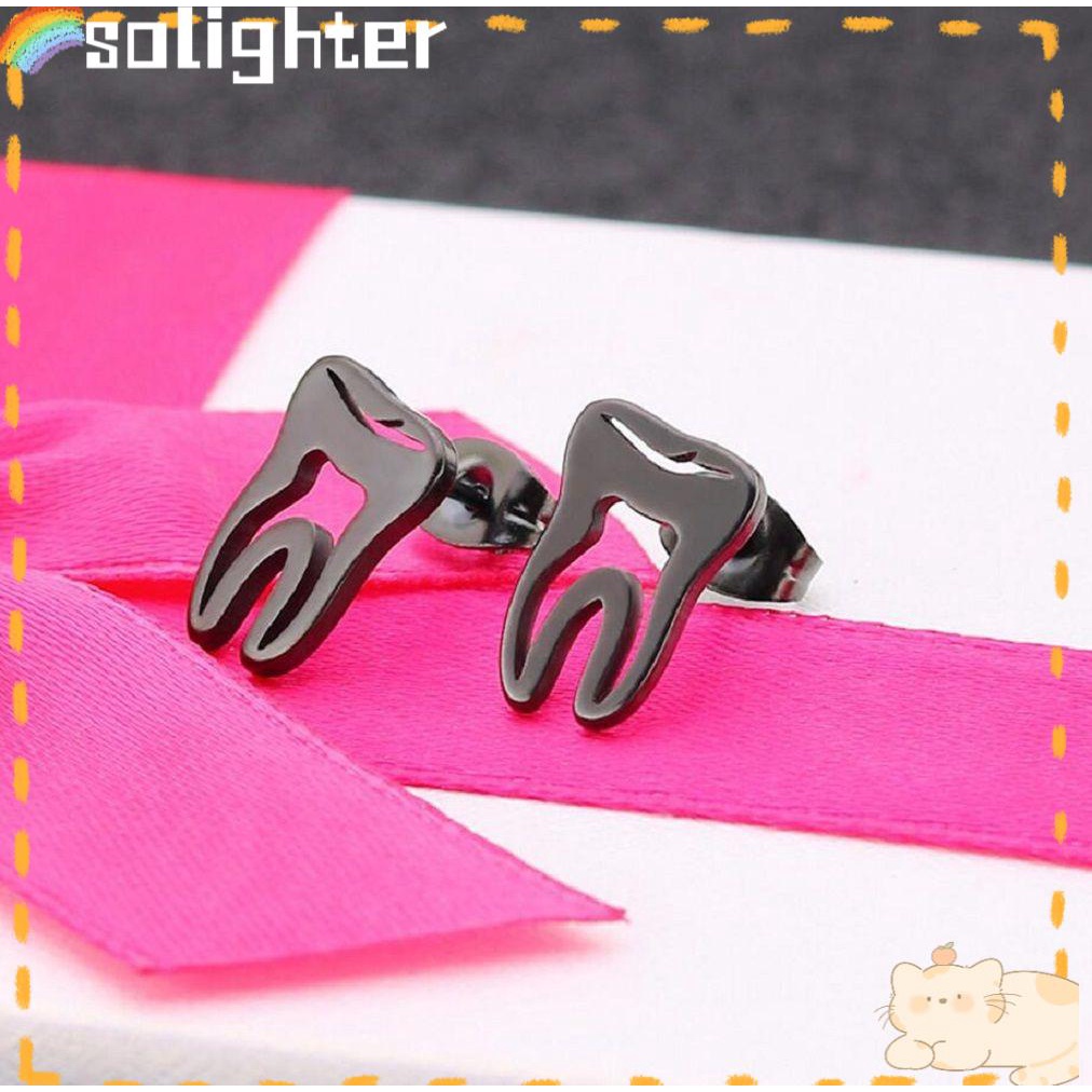 Solighter 1pasang Anting Tusuk Gigi Fashion Lucu Earring Aksesoris Perhiasan Hadiah Untuk Wanita Dokter Perawat Aksesoris