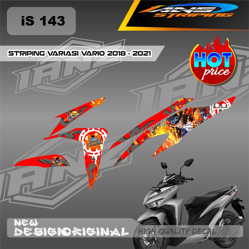 TERBARU STIKER STRIPING MOTOR HONDA VARIO TECHNO 110 VARIASI ONE PIECE / STIKER DECAL HONDA VARIO / DECAL KERETA HONDA VARIO TECHNO  IS143