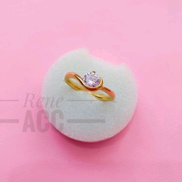 Cincin Wanita Dewasa Mata Cristal Ring Titanium