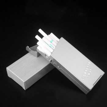 Kotak Rokok Fashion Aluminium Cigarette Case Isi Kurang Lebih 10 PCS / Case Tempat Penyimpanan Rokok Kretek Mild Esse Surya Elegan Aesthetic Praktis Keren Premium Mewah / Bungkus Rokok Kosong Anti Patah Awet / Kotak Wadah Tempat Anti Lembap Berkualitas
